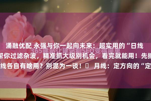 涌融优配 永强与你一起向未来：超实用的“日线 周线 月线共振”策略，帮你过滤杂波，精准抓大级别机会，看完就能用！先搞懂：3条线各自有啥用？别混为一谈！✅ 月线：定方向的“定海神针”比如看5月均线和10月均...